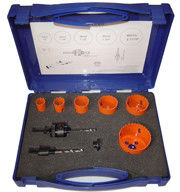 Orange Color Bi Metal Hole Saw Kit 9 Pieces, Dụng cụ cắt lỗ kim loại
