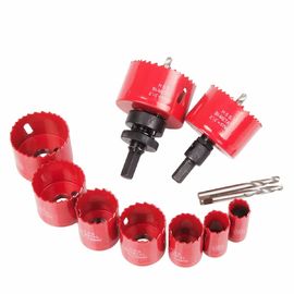Bộ cưa lỗ hai kim loại HSS 3/4"-2 1/2" với trục và bộ chuyển đổi