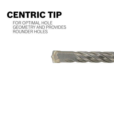 Carbide Centric Single Tip Masonry Drill Bit 4 đàn trống