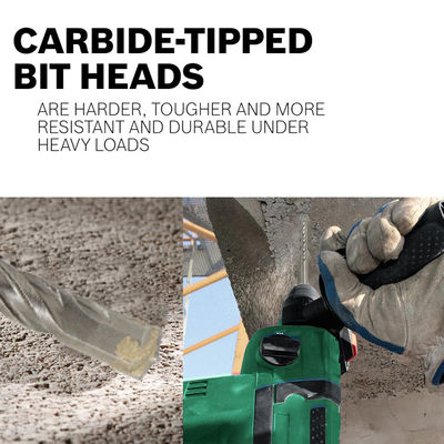 Carbide Centric Single Tip Masonry Drill Bit 4 đàn trống