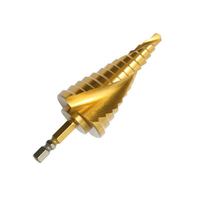 Heat Resistance Up To 600°C HSS Drill Bits Spiral Flute Ti-coated Surface Drilling Tools Suitable For Metal Wood Plastic
