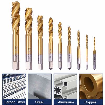 Taro máy HSS xoắn ốc phủ Titanium M12 DIN371