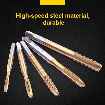 HSS 6542 Máy vòi xoắn ốc M3-M8 Titanium phủ