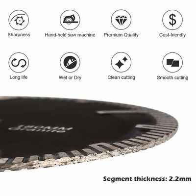 Diamond Turbo Saw Blade cho cắt đá granit đá cẩm thạch bằng máy ép lạnh