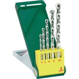 Sáo tròn 5 cái Masonry Khoan Bit Đặt thẳng Thân Chrome phủ bề mặt
