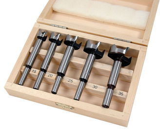 Sáng hoàn thành 5 chiếc Forstner Khoan Bit Đặt cho Khóa cửa Vật liệu thép carbon cao