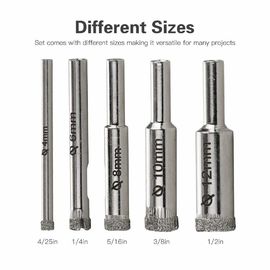 5pcs bạc kim cương lõi khoan bit thiết lập cho gạch sứ Granite