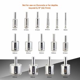 Bộ lõi bit kim cương rỗng 15 chiếc, bộ lưỡi cưa kim cương cho gạch thủy tinh