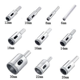 Bộ lõi kim cương 10 chiếc, Bộ dụng cụ cưa kim cương cho gạch thủy tinh