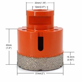 Máy khoan lõi kim cương hàn chân không Bit Bit Đường kính 2 inch cho bê tông / đá granit
