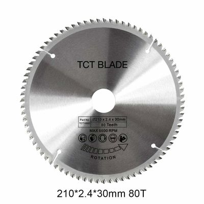 80T TCT Blade cưa tròn 210mm để cắt gỗ và kim loại