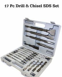 Bộ mũi khoan búa SDS Plus 17 món bằng thép 40Cr với hộp nhựa